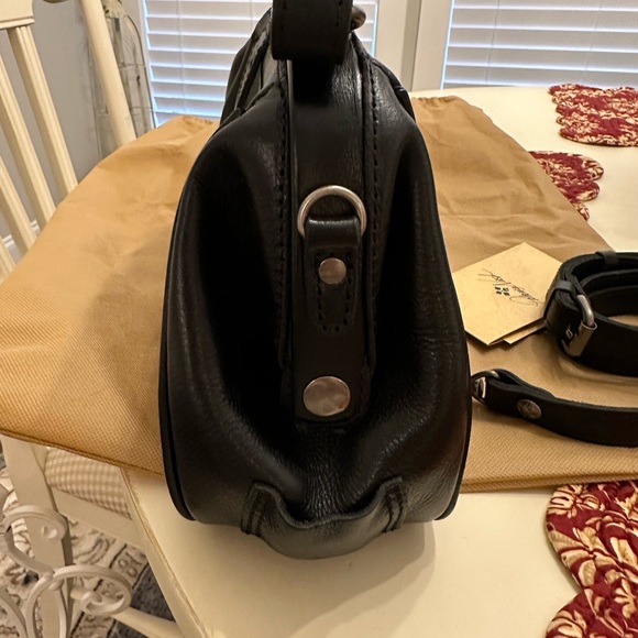 NWOT Patricia Nash Framed Black Leather Satchel - Picture 4 of 10